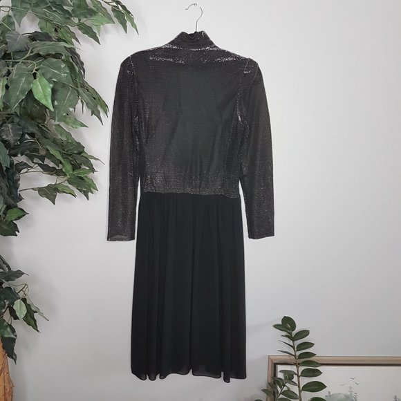 70s / 80s Vintage Randy Collection Chiffon Dress - Picture 4 of 16